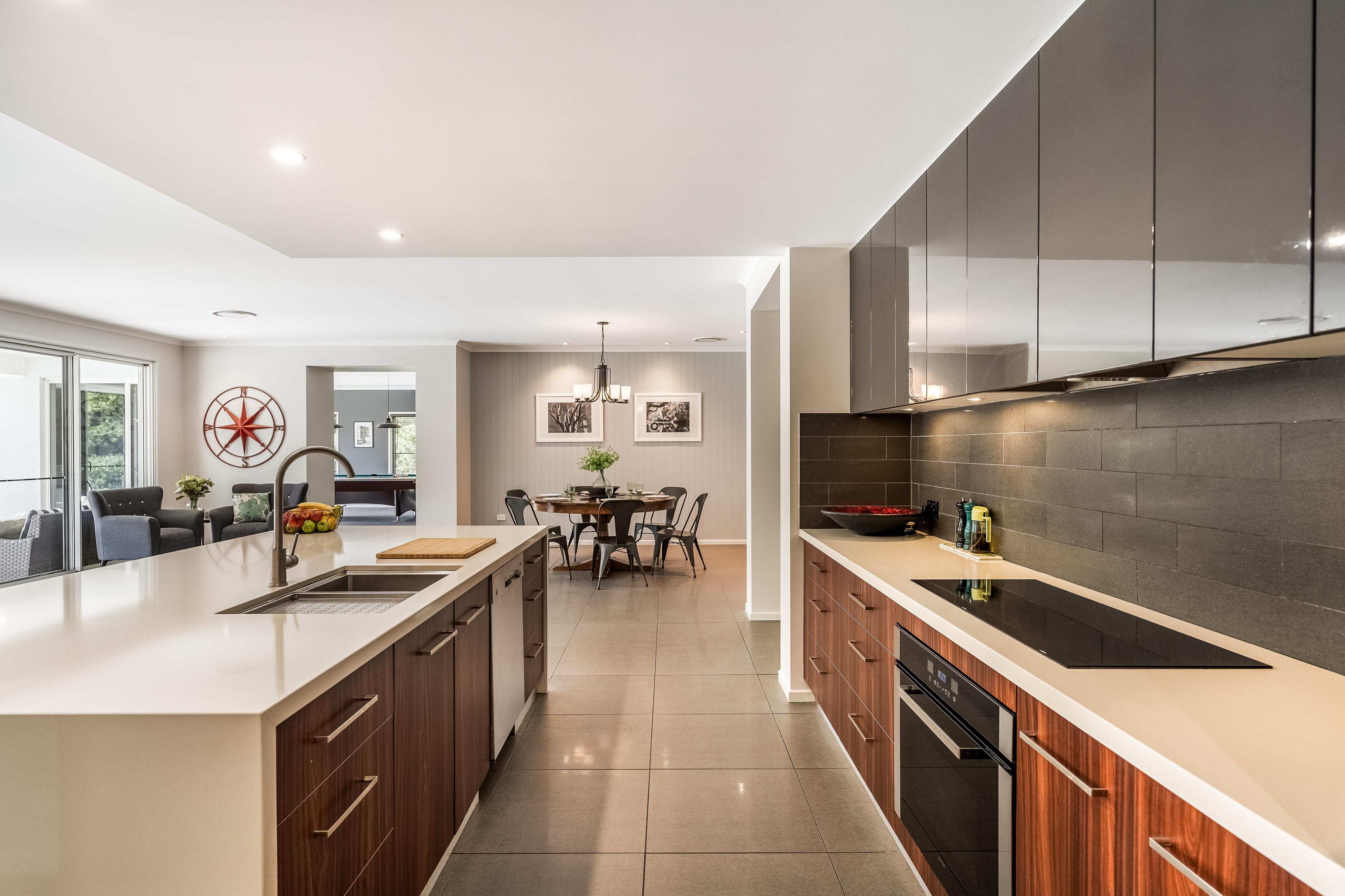 Kitchen and dining area — interior property photography Bangalow Tintenbar