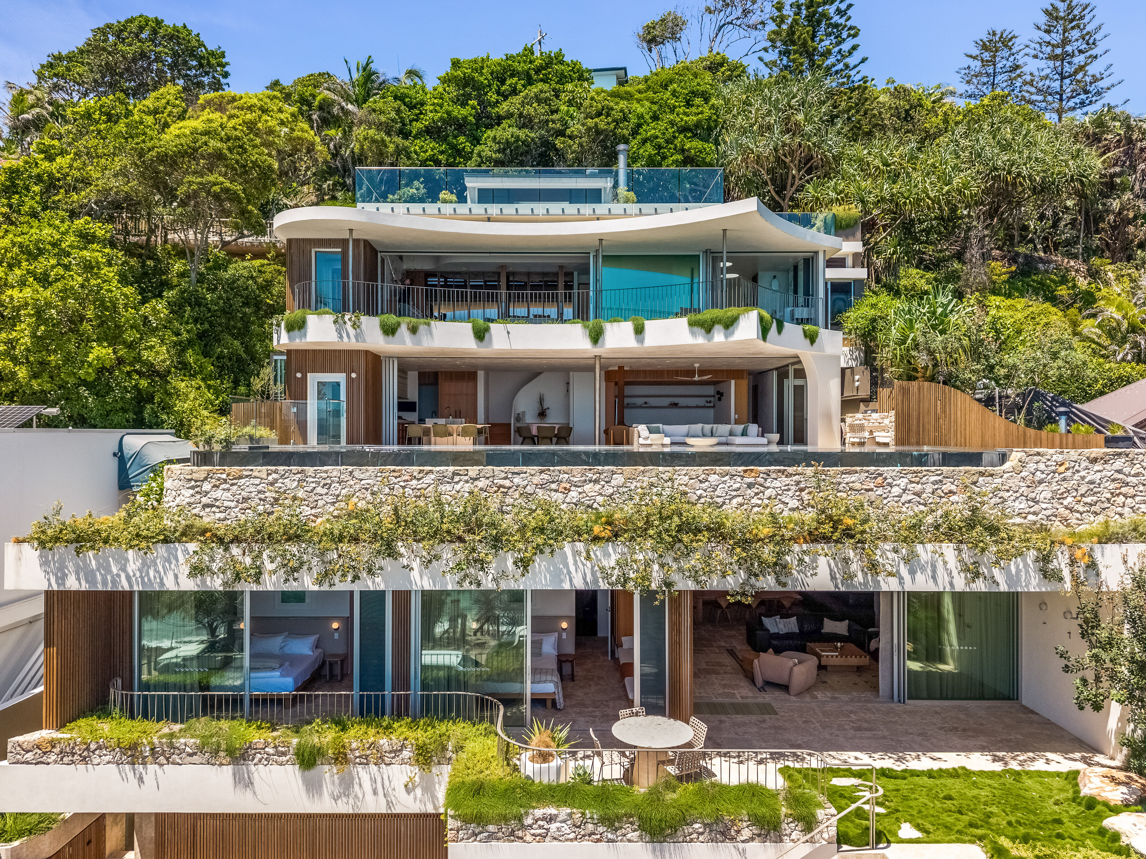 Wategos Beach aerial drone photography — Byron Bay's most exclusive beachfront enclave